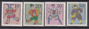 Germany B463-66 MNH 1970 Various Puppets Full Set of 4 Very Fine