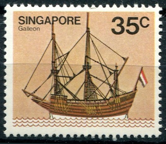Singapore Sc#342 Used, 35c multi, Ships (1980)