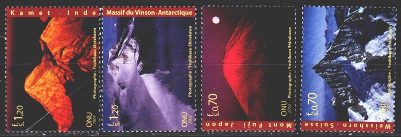 UN Geneva. 2002. 440-43. Mountains, geology. MNH.