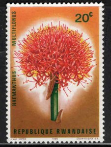 RWANDA Scott 152 MH* Flower stamp