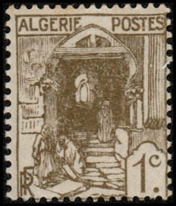 Algeria 33 - Mint-H - 1c Street in Kasbah, Algiers (1926)