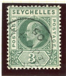 SEYCHELLES; ANSE ROYALE POSTMARK on Ed VII fine used value 1905 July