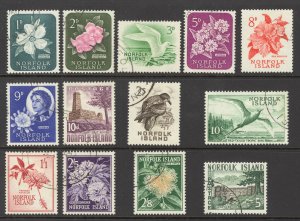 Norfolk Island Sc# 29-41 Used 1960-1962  Wildlife