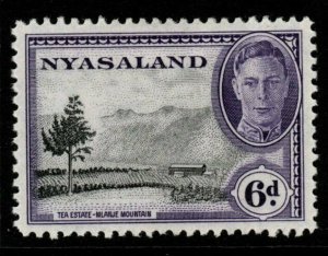 NYASALAND SG150 1945 6d BLACK & VIOLET MTD MINT