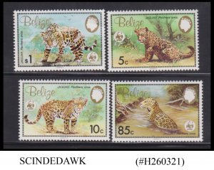 BELIZE - 1983 WWF JAQUAR / MAMMALS / WILD CATS 4V MNH