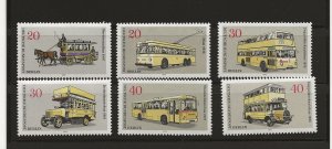Germany Berlin 1973 Berlin Buses set of 6 sg.B434-9  MNH