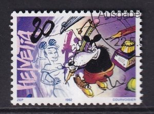 Switzerland  #918  cancelled 1992  comic strips 80c