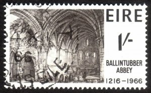 1966, Ireland 1Sh, Ballintubber Abbey, Used, Sc 219