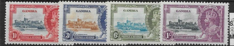 GAMBIA SG143/6 1935 SILVER JUBILEE SET MTD MINT