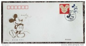 2015 CHINA G-38 DISNEY-MICKY GREETING FDC 1V 