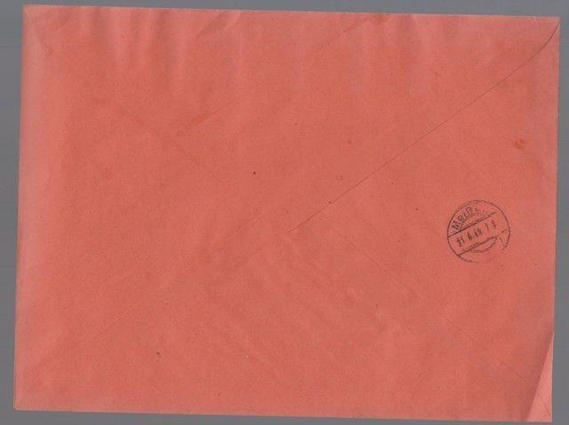 1945 Meissen Germany Local Issue on Register Cover Verderber Overprint Mi # 2-24