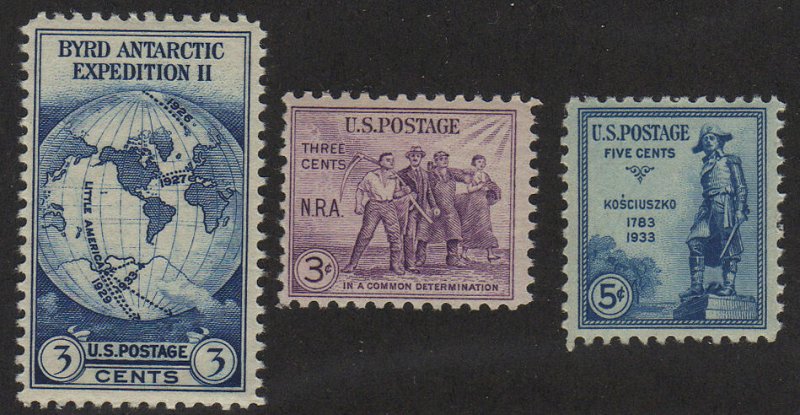 MALACK 732 - 734 F/VF OG NH, Very Nice Set! (Stock P..MORE.. w4147