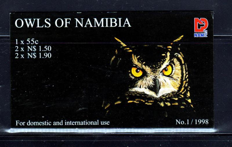 NAMIBIA #898-902a  1998  OWLS  MINT  VF NH  O.G  C/B