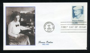 US 1821 Francis Perkins First Woman Cabinet Member UA Unknown cachet FDC