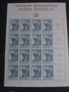 ​LITHUANIA STAMP-1990- SC#373 ANGEL AND MAP MINT FULL SHEET