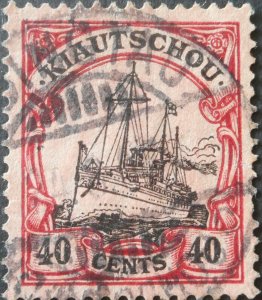 German Kiautschou 1905 Forty Pfennig with TSINGTAU postmark