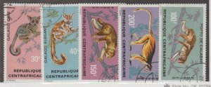 Central African Republic Scott #142-146 Stamps - Used Set