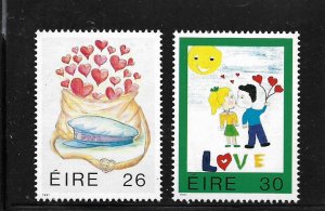 IRELAND, 822-823, MNH, VALENTINES DAY