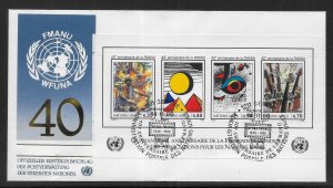 UN Geneva 150 40th WFUNA s.s. Geneva Cachet FDC First Day Cover