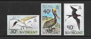 BIRDS- ST VINCENT #379-81 MNH