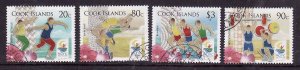 Cook Is.-Sc#1297-1300- id5-used set-Sports-Pacific Mini Games-2009-