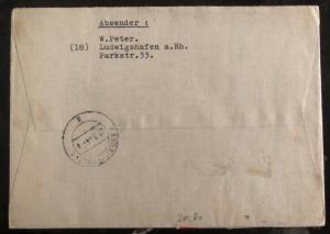 1944 Trossingen Germany Registered Cover To Landau Stamp MI # 869-72