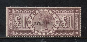 Great Britain #110s (SG #185s) Mint Fine With Specimen Overprint 
