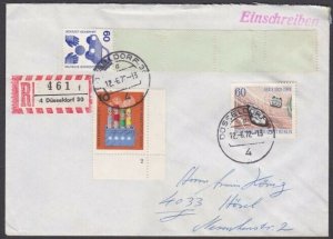 GERMANY 1972 registered cover - coil leader strip...........................W566