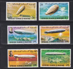 Mauritania # 345-348, C167-8 & C169, Zeppelin 75th Anniversary, CTO, 1/2 Cat.