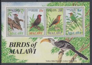 XG-AD500 MALAWI - Birds, 1985 Trees, Nature MNH Sheet