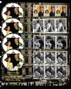 KIRIBATI SG786/9 2007 DIAMOND WEDDING SHEETLETS  MNH