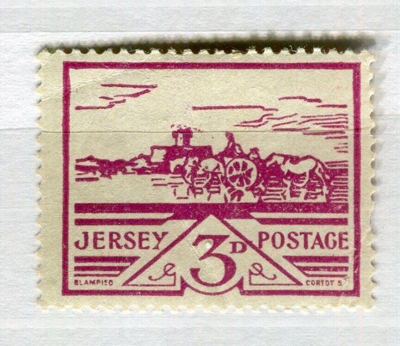 JERSEY; 1940s early WWII Occupation issue Mint hinged 3d. value 