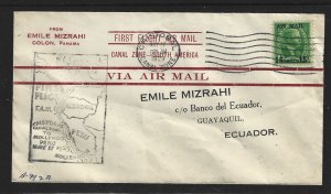 F9-2b First Flight Cristobal, Canal Zone to Guayquil, Ecuador  5/17-18/1929