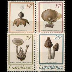 LUXEMBOURG 1991 - Scott# 847-50 Mushrooms Set of 4 NH