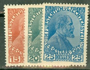 HO: Liechtenstein 4-9 MNH CV $51; scan shows only a few