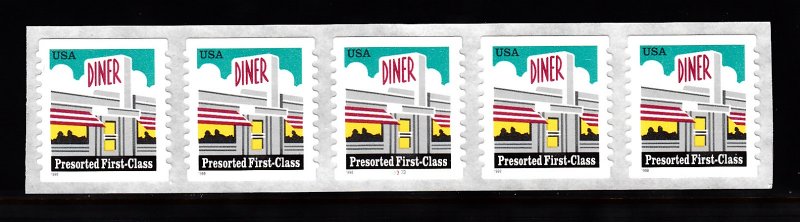USA PNC SC# 3208A DINER PRESORTED FIRST CLASS $0.25c. PL# 33333 S.A. PNC5 MNH