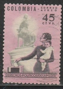 COLOMBIA C450, 45¢ WOMEN'S RIGHTS SINGLE. Used. F. (727)