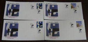 Greece 2003 Europa Cept Imperforate+Perf Unofficial FDC