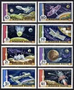 Hungary C287-C294,C295,MNH.Michel 2547-2554,Bl.72. Moon landing,1969.Apollo 11.