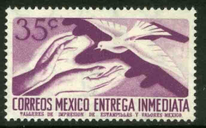 MEXICO E16, 35¢ 1950 Definitive 2nd Printing wmk 300. UUSED, H OG. F-VF.