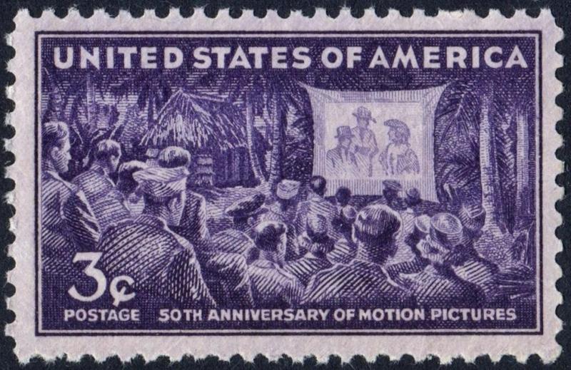 SC#926 3¢ Motion Picture Single (1944) MNH