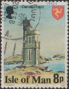 Isle of Man 1978 8p Milner's Tower P14 x 14.5 USED-Fine-NH.