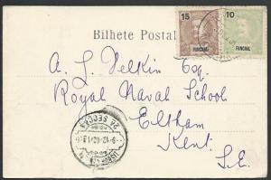 MADEIRA FUNCHAL 1902 postcard to UK........................................52974