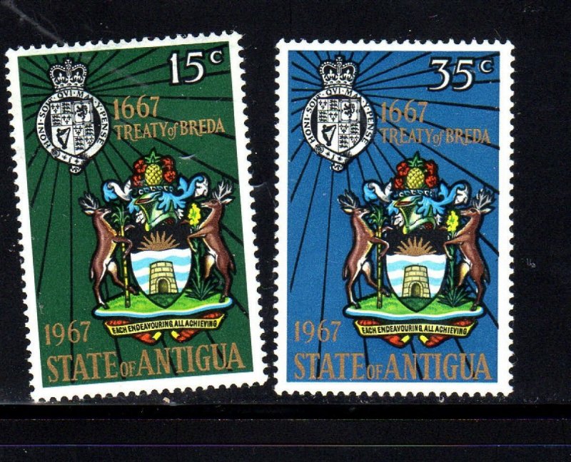 ANTIGUA #193-194  1967  COAT OF ARMS     MINT  VF NH  O.G  a