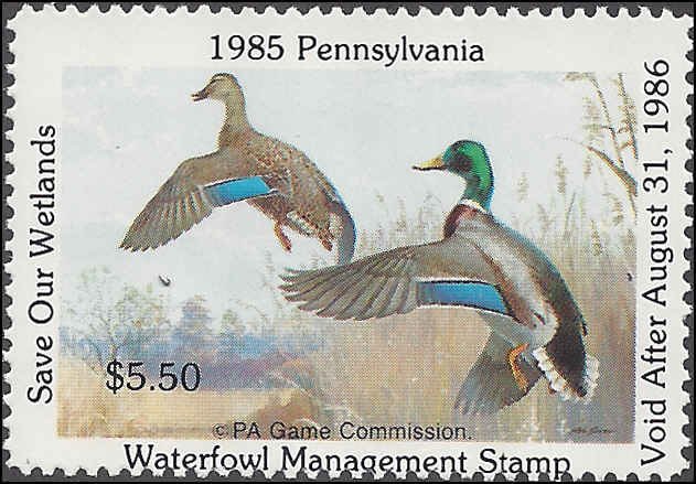PA3 Mint,OG,NH... State Duck Stamp.. SCV $8.00