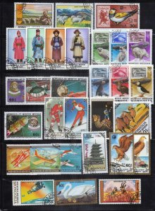 Mongolia Stamp Collection Used Space Aviation Birds Sports ZAYIX 0424S0279