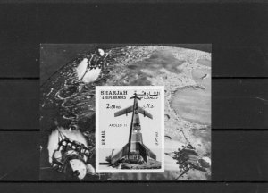 SHARJAH 1972 SPACE RESEARCH APOLLO XI S/S IMPERF. MNH