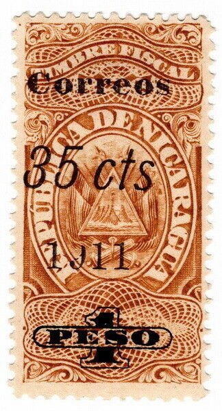 (I.B) Nicaragua Revenue : 35c on 1P Postal Overprint