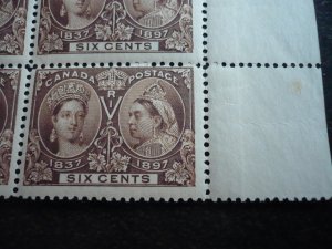 Stamps - Canada - Scott# 55 - Mint Never Hinged Block of 4 Stamps + Selvedge