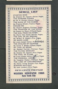 1912 NY Western Newspaper Union Lists Books By Pages Of Famous Authors Such As--